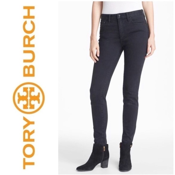 Tory Burch Mid Rise Skinny Jeans - Picture 1 of 6